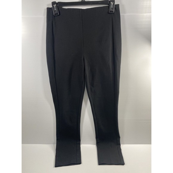 Rag & Bone Black Slim Straight Dress Pants Women's 6 Elastic Waist Mid Rise - Picture 1 of 6